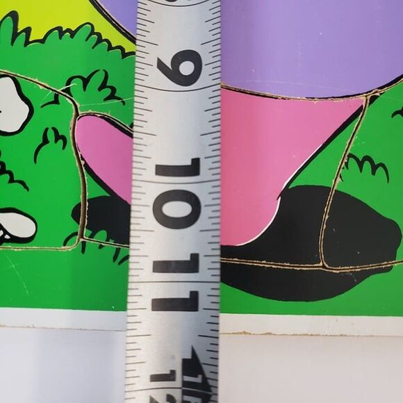 Vintage 80s Playskool Purple Elephant Eleroo Wooden Puzzle Kids Early Learning - Picture 8 of 10